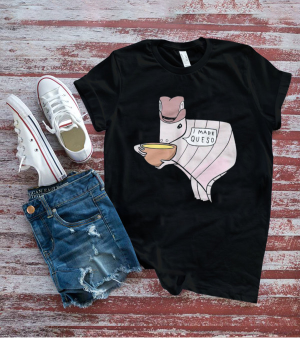 Quesodillo I Made Queso Armadillo Holding Cheese Bowl T-Shirt