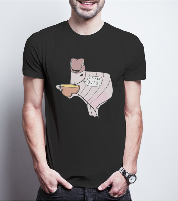 Quesodillo I Made Queso Armadillo Holding Cheese Bowl T-Shirt