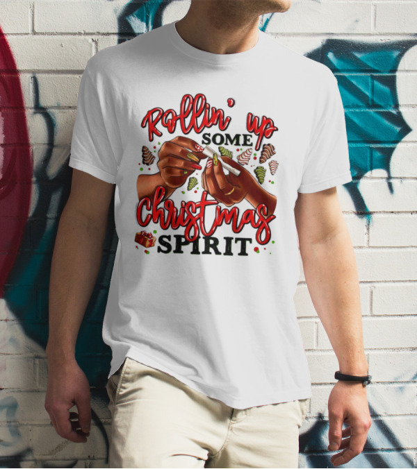 Rollin’ Up Some Christmas Spirit With Festive Candy Canes And Holiday Cheer T-Shirt