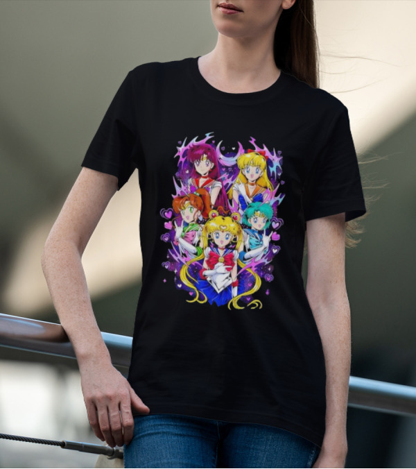 Sailor Moon Justice Serenity Usagi Tsukino And Sailor Guardians Anime T-Shirt