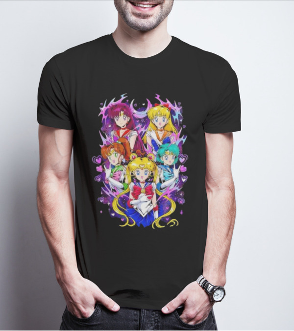 Sailor Moon Justice Serenity Usagi Tsukino And Sailor Guardians Anime T-Shirt