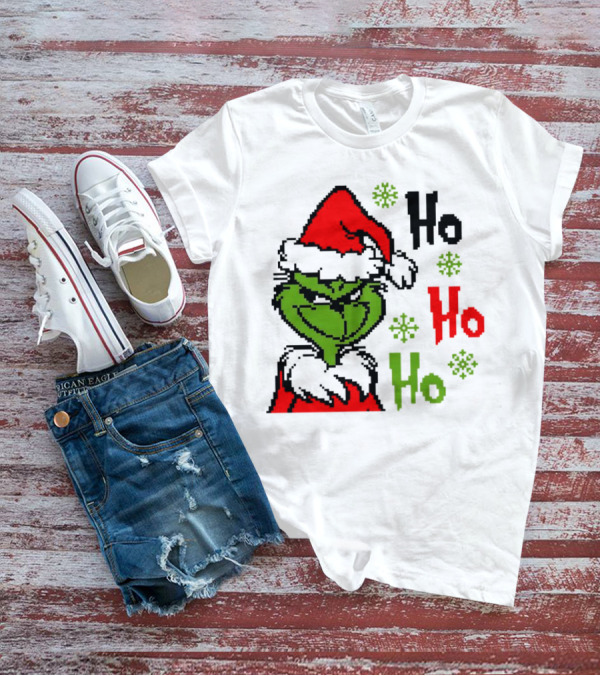 Santa Grinch Ho Ho Ho Merry Christmas T-Shirt