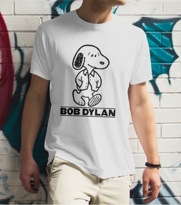 Snoopy Bob Dylan Walking Cool T-Shirt