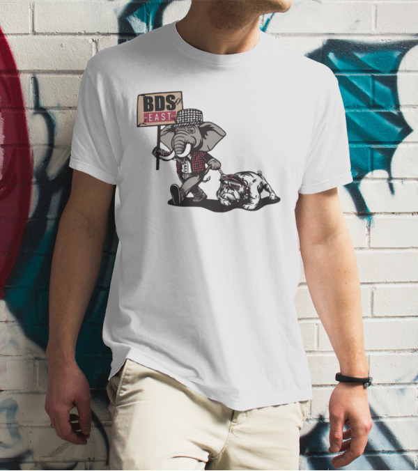 Alabama SEC Championship BDS East Elephant And Bulldog Mascots T-Shirt