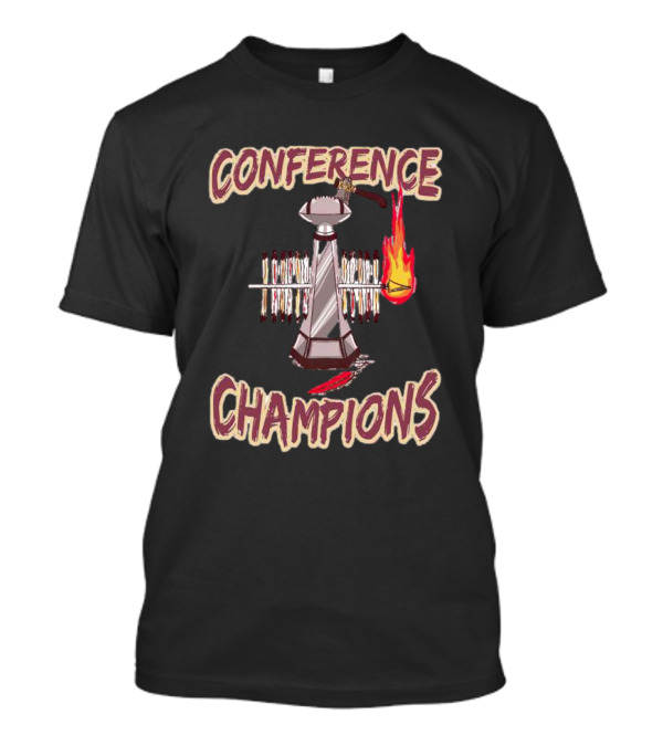 Florida State Seminoles Conference Champions Trophy Flaming Spear T-Shirt