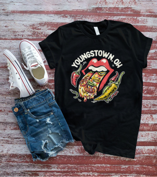 Youngstown OH Spicy Lips With Peppers And Pizza T-Shirt