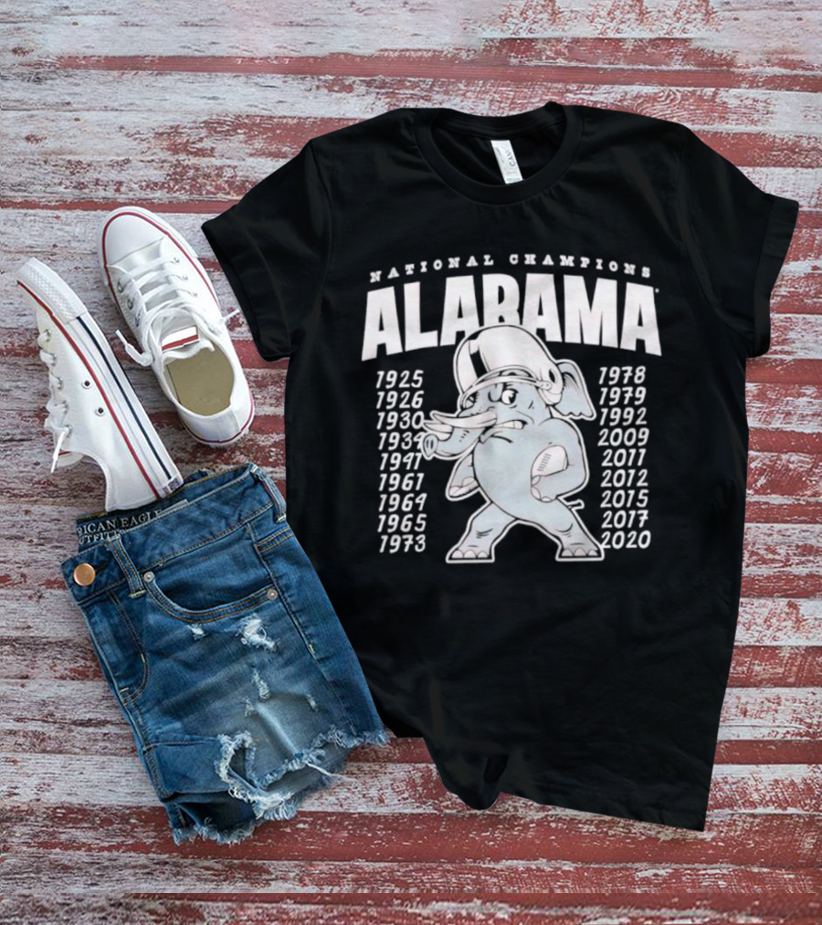 Alabama Crimson Tide National Champions Vintage Years T-Shirt