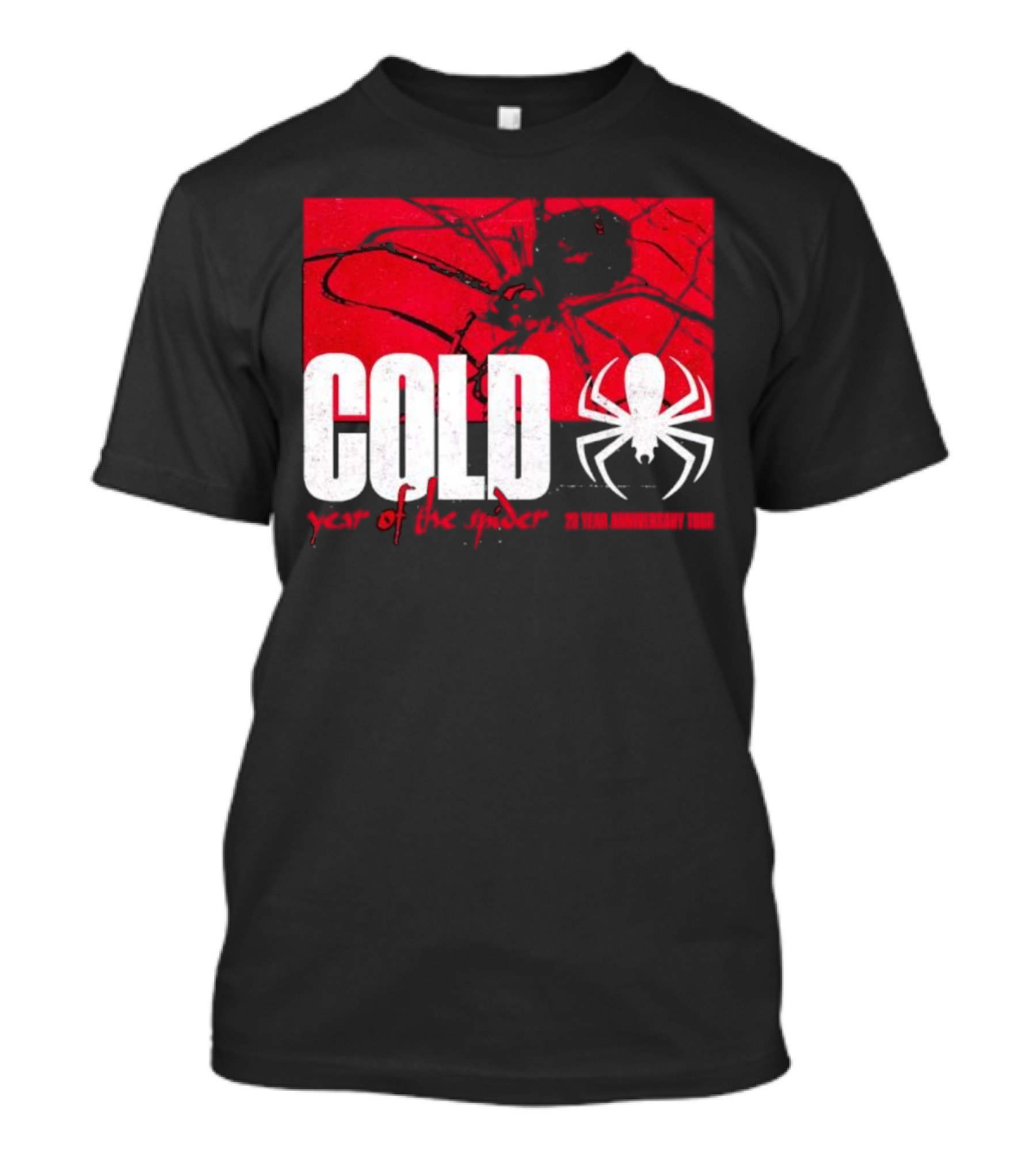 Cold Year Of The Spider 20 Year Anniversary Tour Red And Black Spider T-Shirt