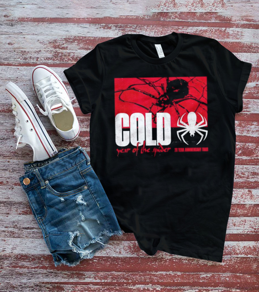 Cold Year Of The Spider 20 Year Anniversary Tour Red And Black Spider T-Shirt