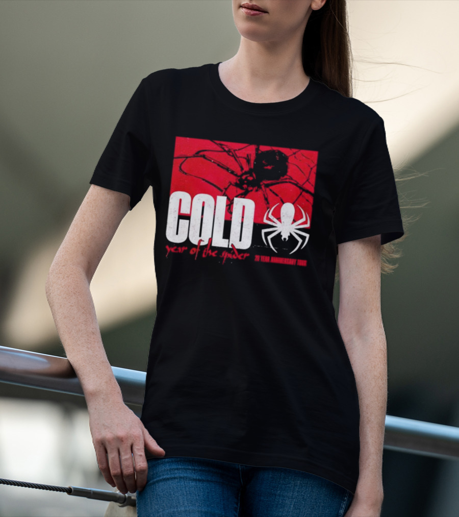 Cold Year Of The Spider 20 Year Anniversary Tour Red And Black Spider T-Shirt