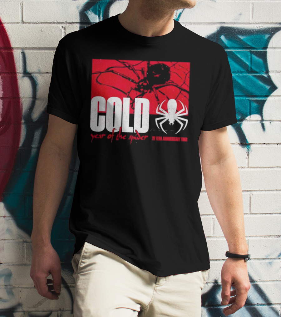 Cold Year Of The Spider 20 Year Anniversary Tour Red And Black Spider T-Shirt