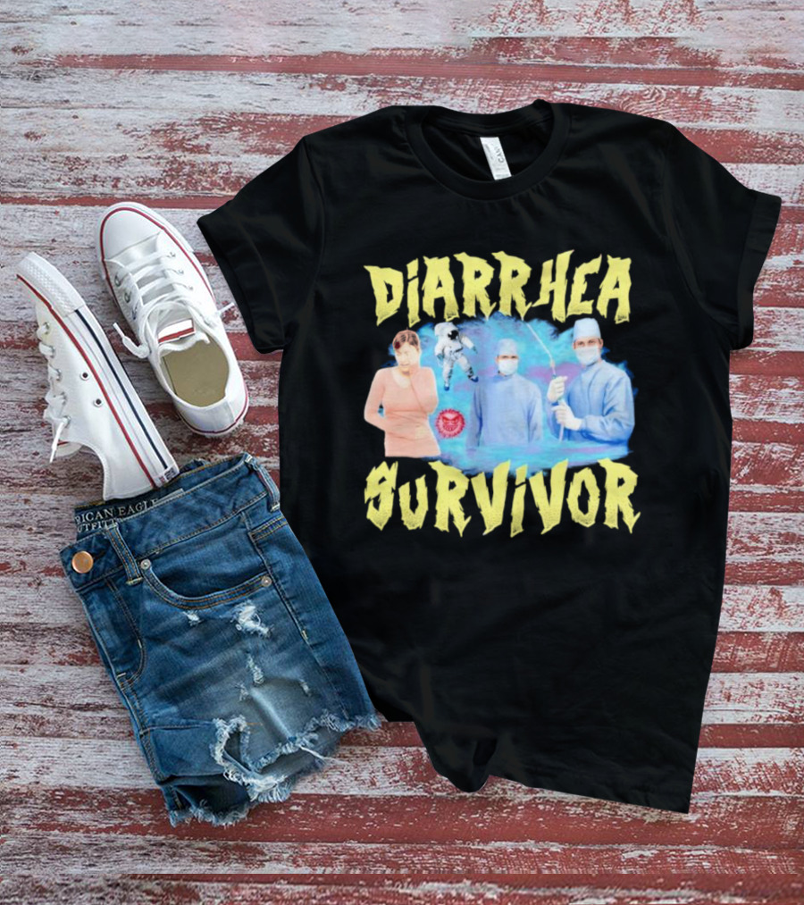 Diarrhea Survivor Funny Medical Humor With Doctors And Patient T-Shirt