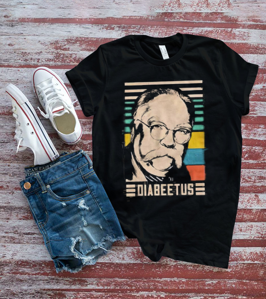 Diabeetus Wilford Brimley Vintage Retro Stripes T-Shirt