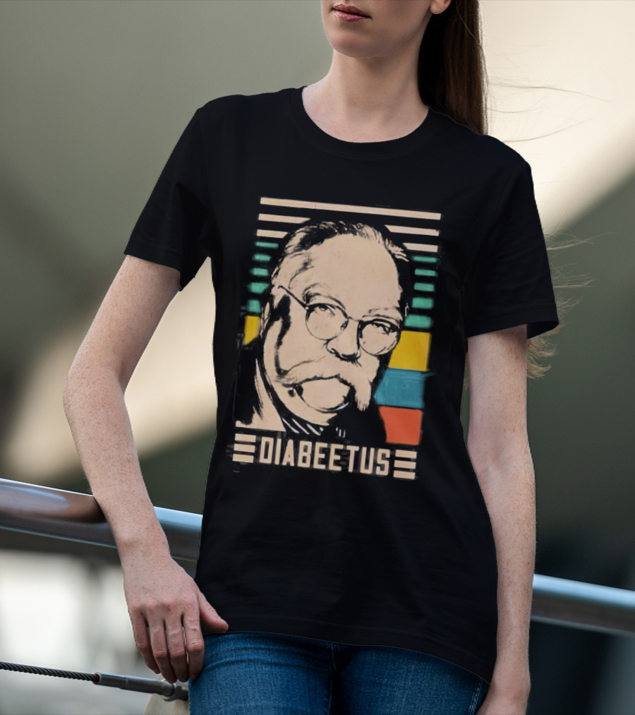 Diabeetus Wilford Brimley Vintage Retro Stripes T-Shirt