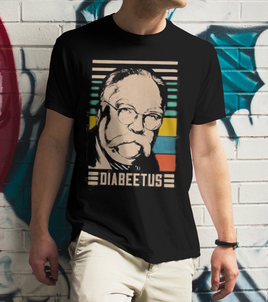 Diabeetus Wilford Brimley Vintage Retro Stripes T-Shirt