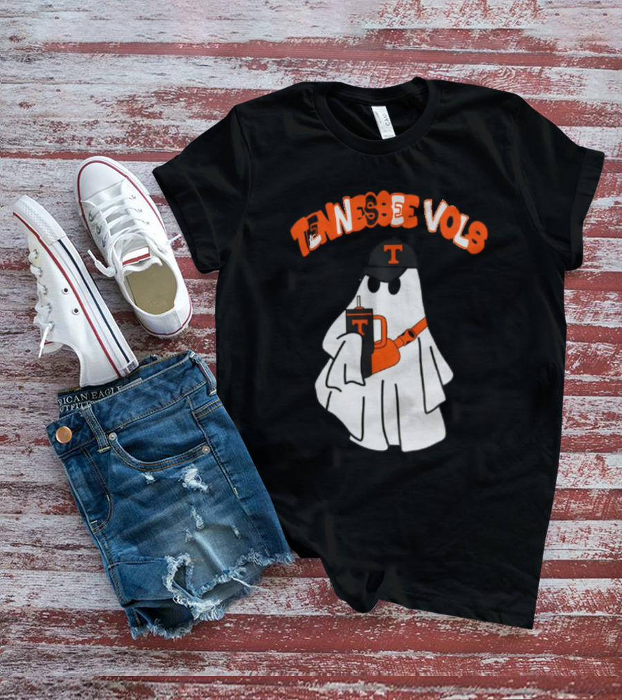 TENNESSEE VOLS GHOST WITH HAT AND DRINK T-Shirt