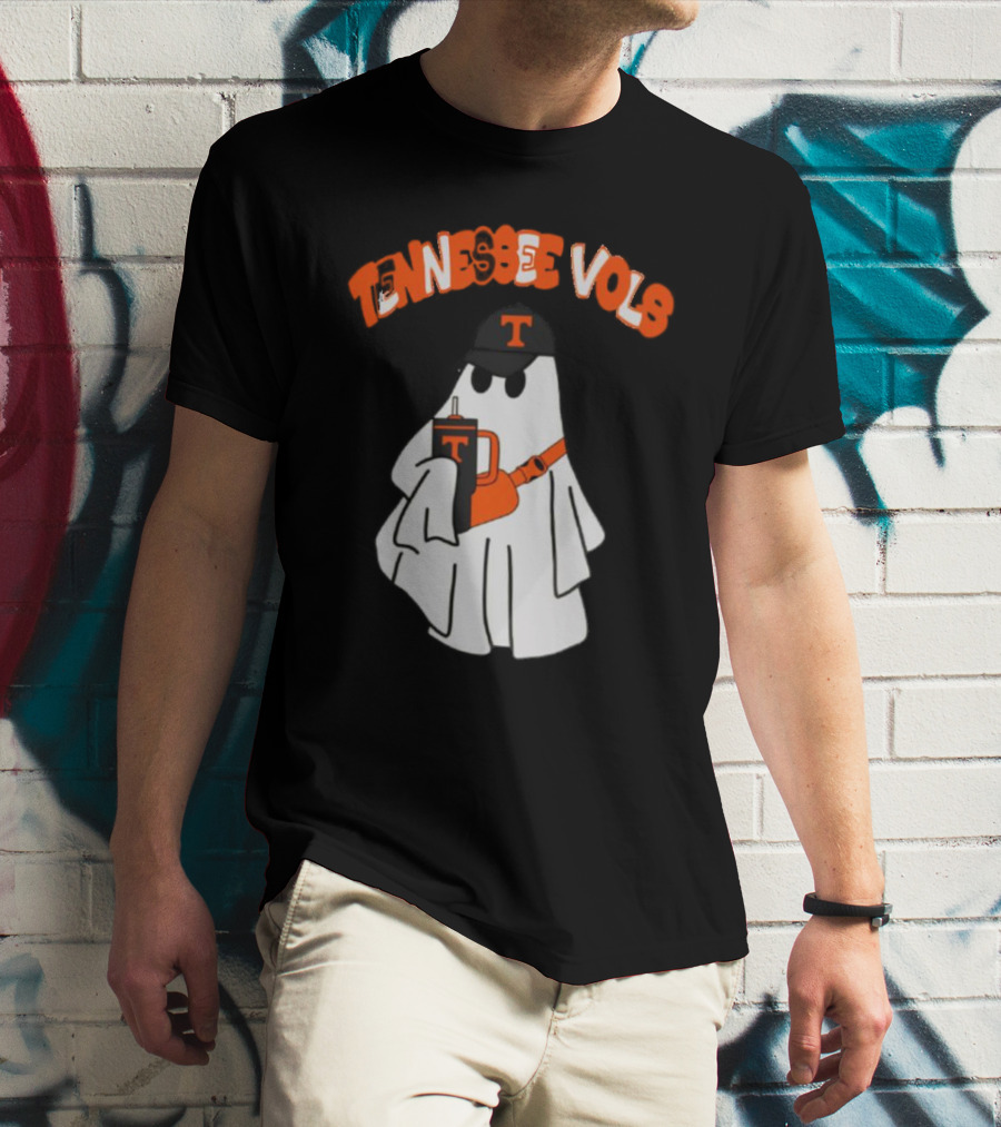 TENNESSEE VOLS GHOST WITH HAT AND DRINK T-Shirt