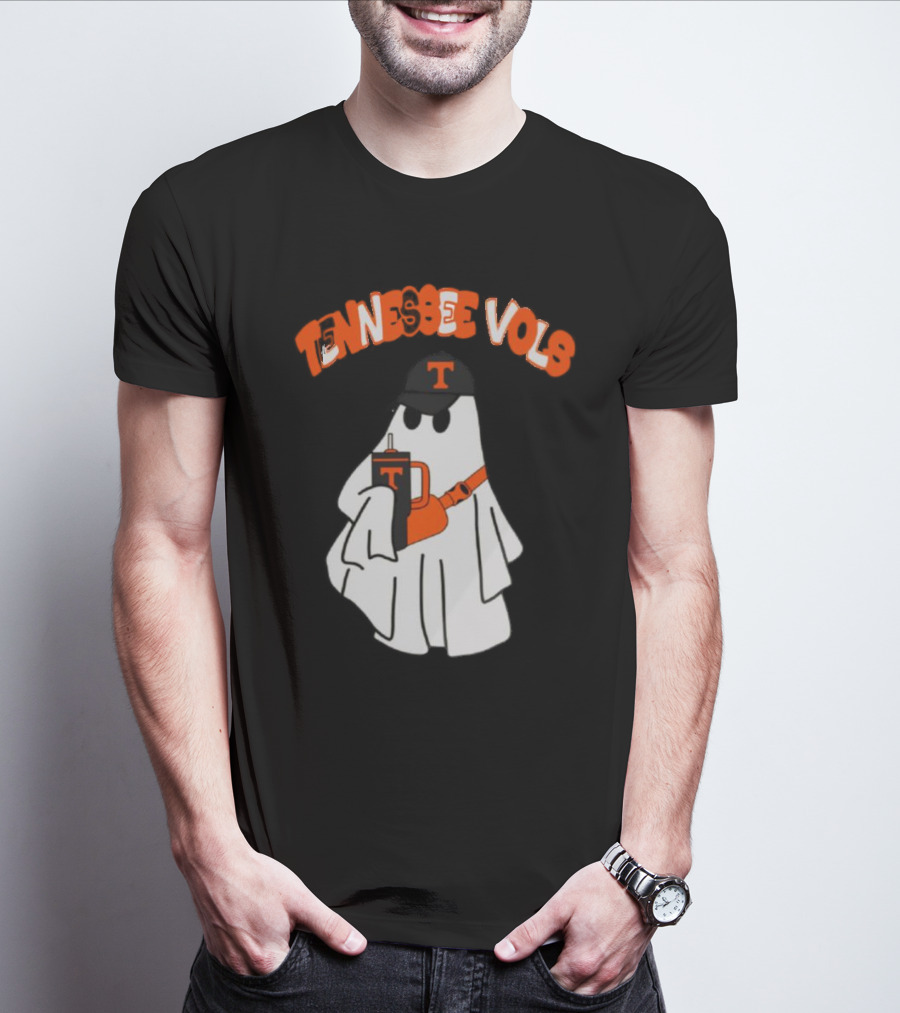 TENNESSEE VOLS GHOST WITH HAT AND DRINK T-Shirt