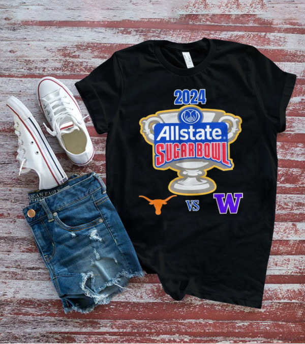 Texas Longhorns Vs Washington Huskies 2024 Allstate Sugar Bowl T-Shirt