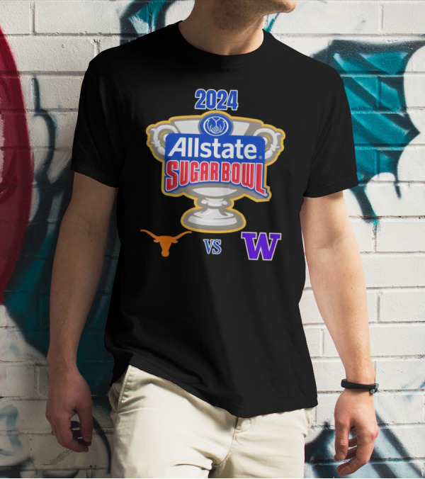 Texas Longhorns Vs Washington Huskies 2024 Allstate Sugar Bowl T-Shirt