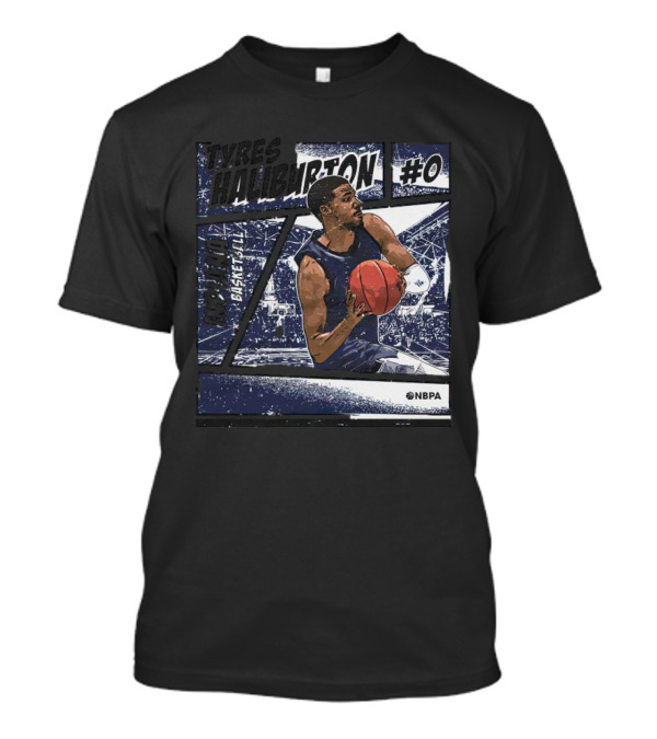 Tyrese Haliburton #0 Indiana Basketball Comic NBPA T-Shirt