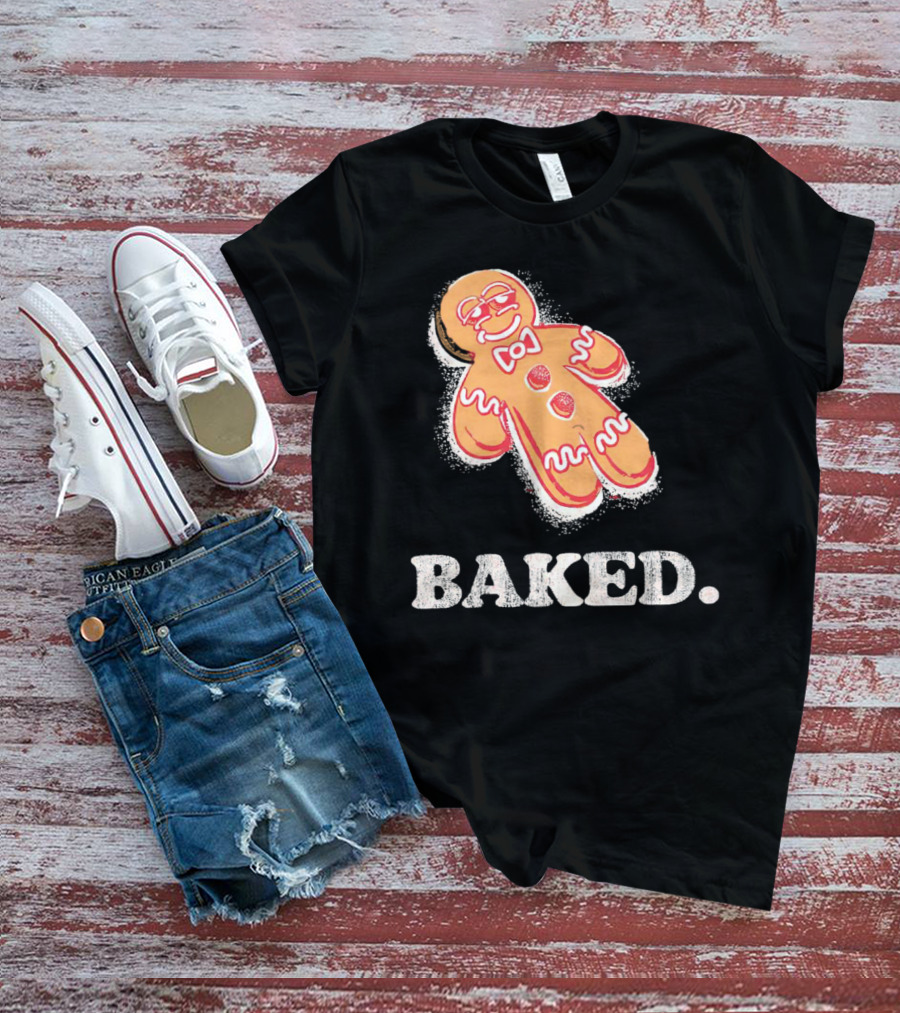 Baked Gingerbread Christmas Cookie Humor T-Shirt