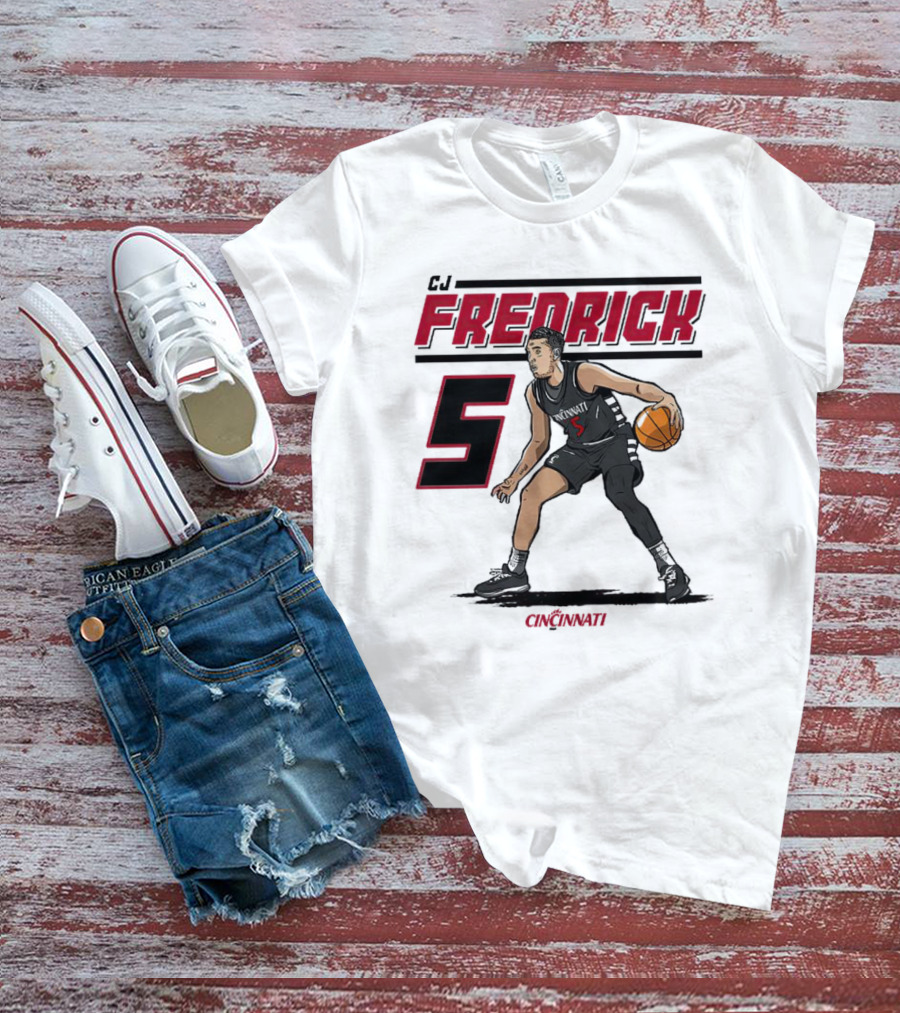 CJ Fredrick Cincinnati Basketball Number 5_ACTION T-Shirt