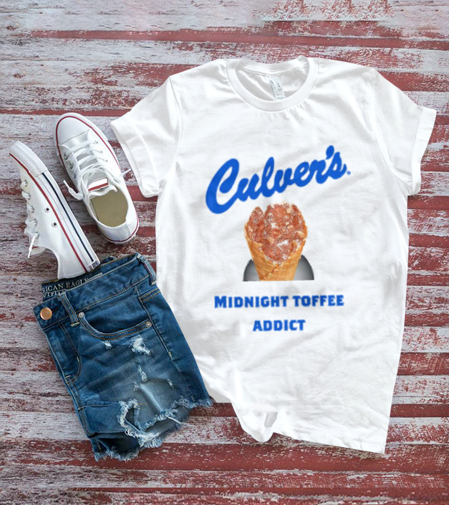 Culver’s Midnight Toffee Addict Ice Cream Cone Fan Favorite T-Shirt