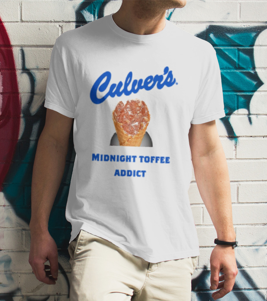 Culver’s Midnight Toffee Addict Ice Cream Cone Fan Favorite T-Shirt