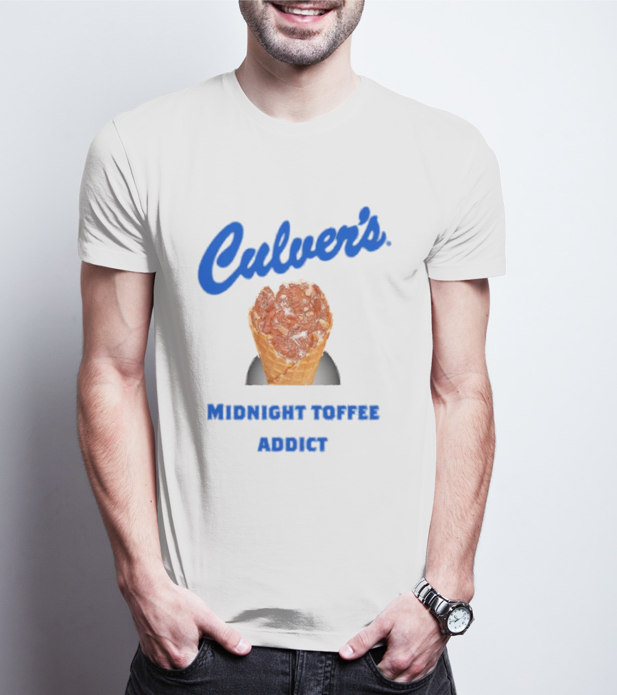 Culver’s Midnight Toffee Addict Ice Cream Cone Fan Favorite T-Shirt