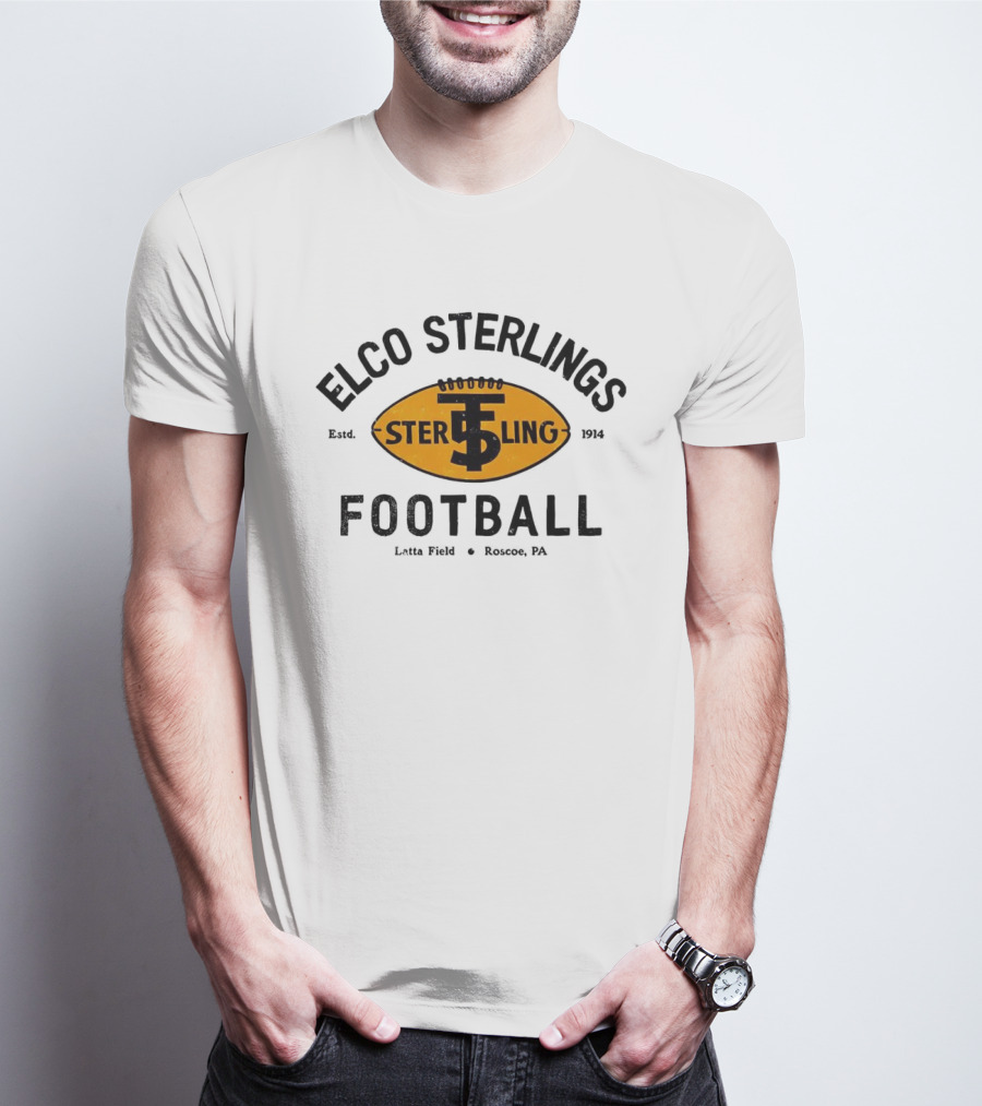 Elco Sterlings Football Latta Field Roscoe PA Est 1914 T-Shirt