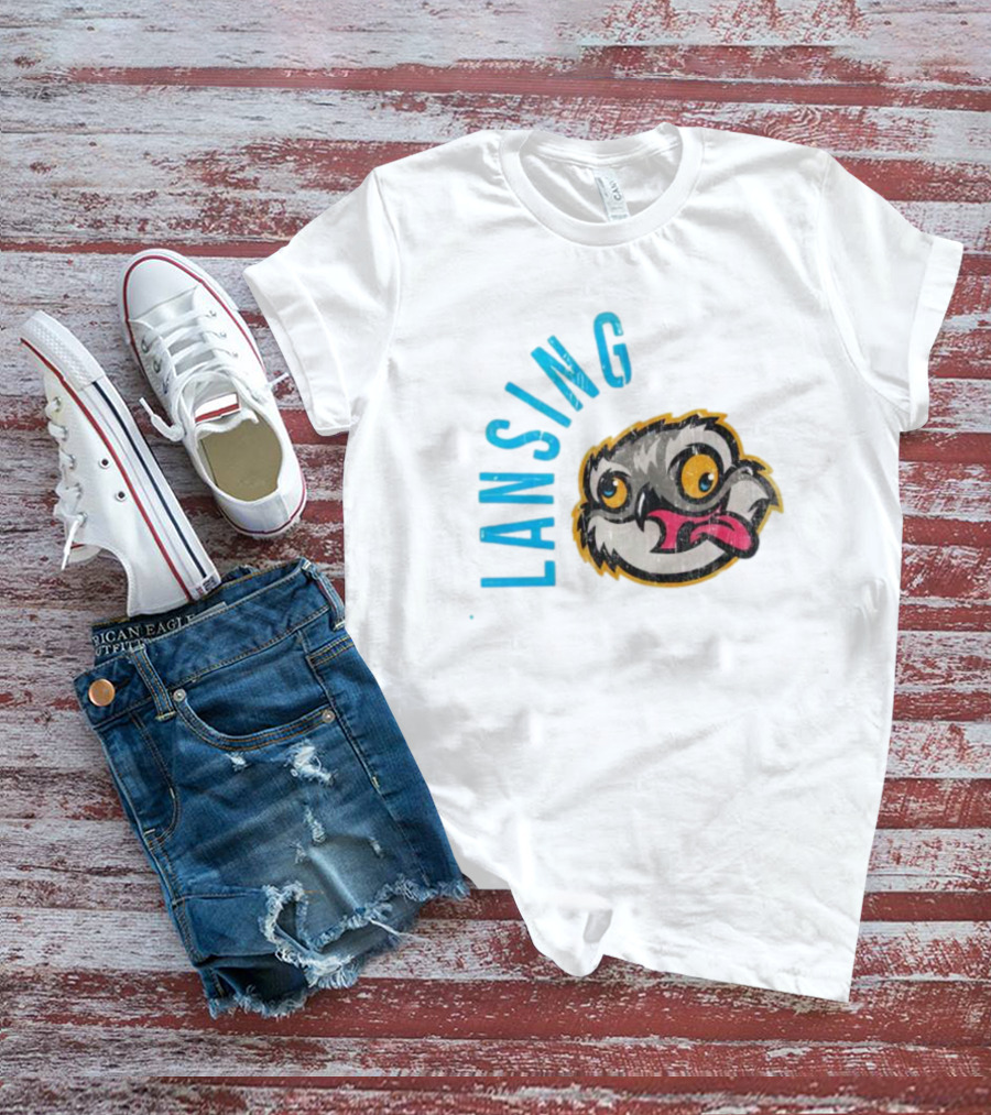 Lansing Baseball Club Owl Mascot T-Shirt