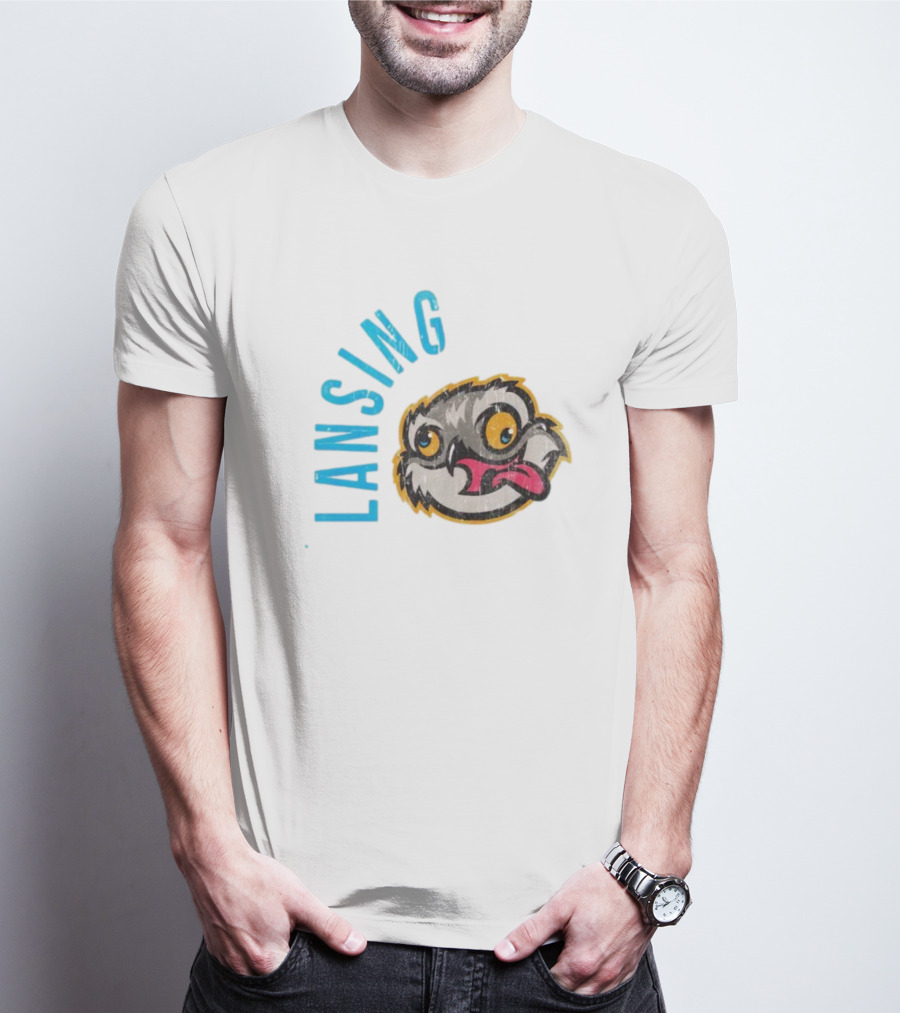 Lansing Baseball Club Owl Mascot T-Shirt