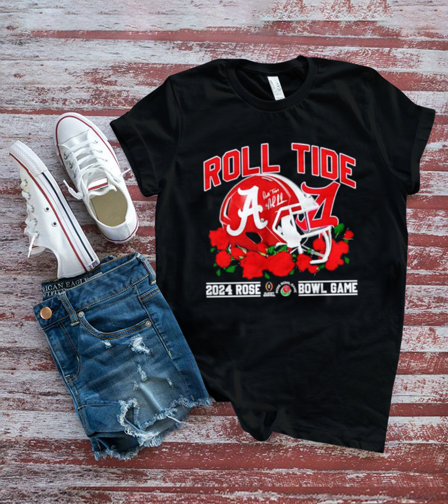 Roll Tide Alabama Crimson Tide Helmet 2024 Rose Bowl Game T-Shirt