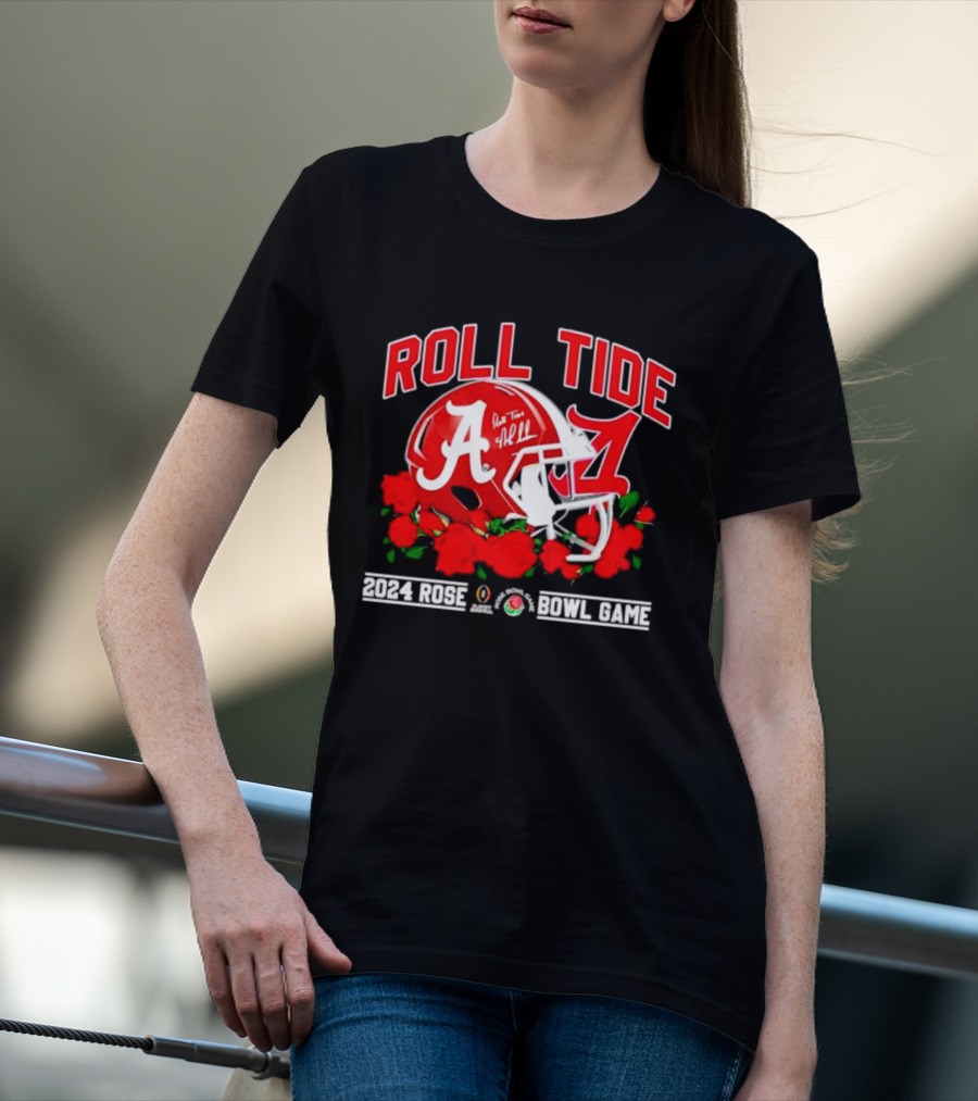 Roll Tide Alabama Crimson Tide Helmet 2024 Rose Bowl Game T-Shirt