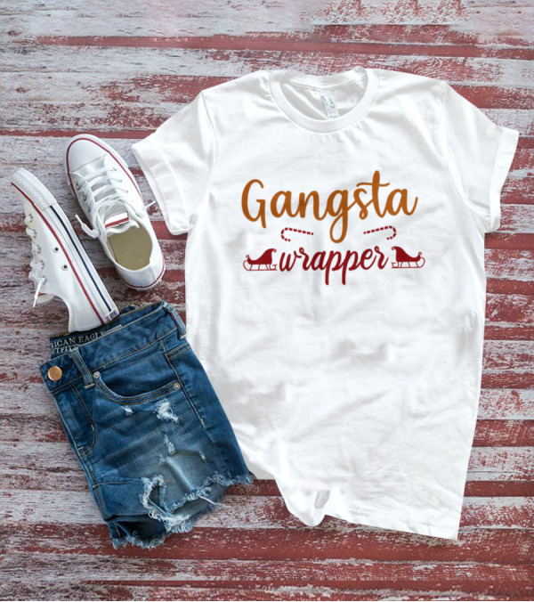 Gangsta Wrapper Christmas Sleigh Holiday Humor T-Shirt