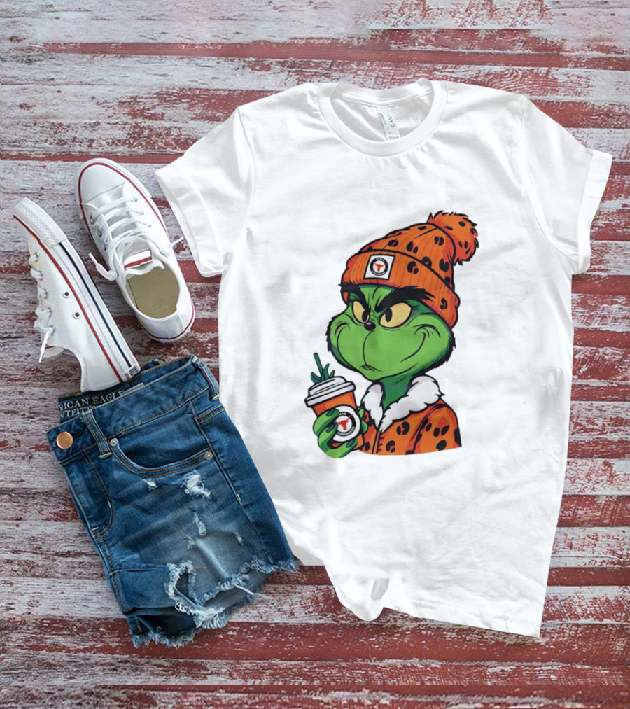Grinch Boujee Texas Longhorns Cozy Coffee Lover T-Shirt