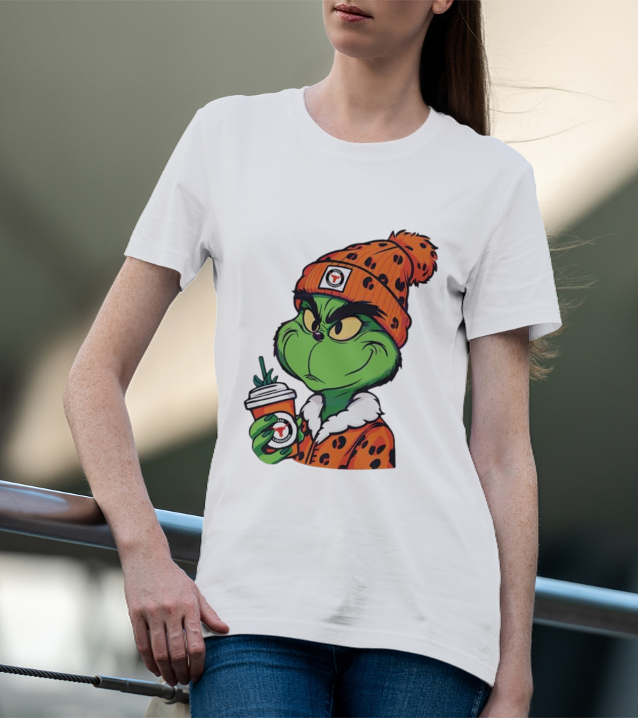 Grinch Boujee Texas Longhorns Cozy Coffee Lover T-Shirt