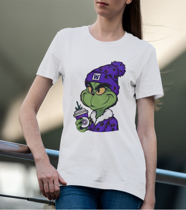Grinch Boujee W Washington Huskies Coffee T-Shirt