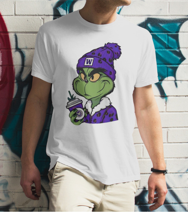 Grinch Boujee W Washington Huskies Coffee T-Shirt