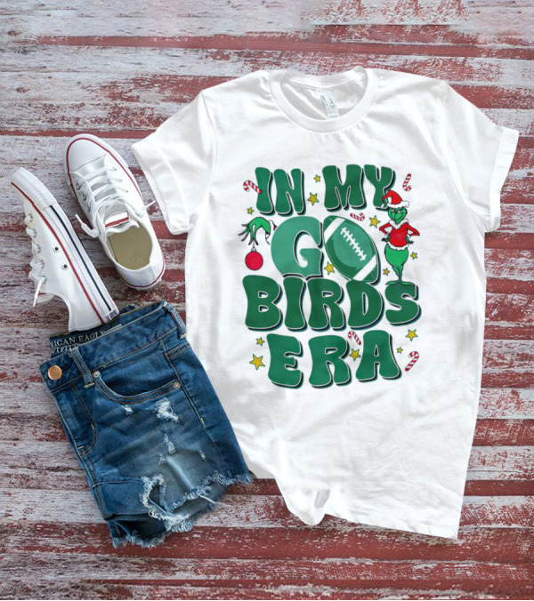 Grinch Go Birds Era Philadelphia Eagles Christmas T-Shirt