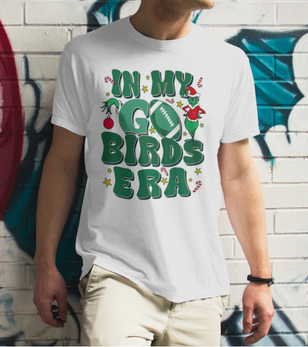 Grinch Go Birds Era Philadelphia Eagles Christmas T-Shirt