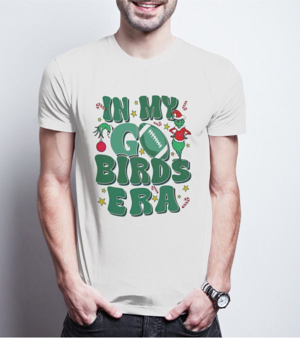 Grinch Go Birds Era Philadelphia Eagles Christmas T-Shirt