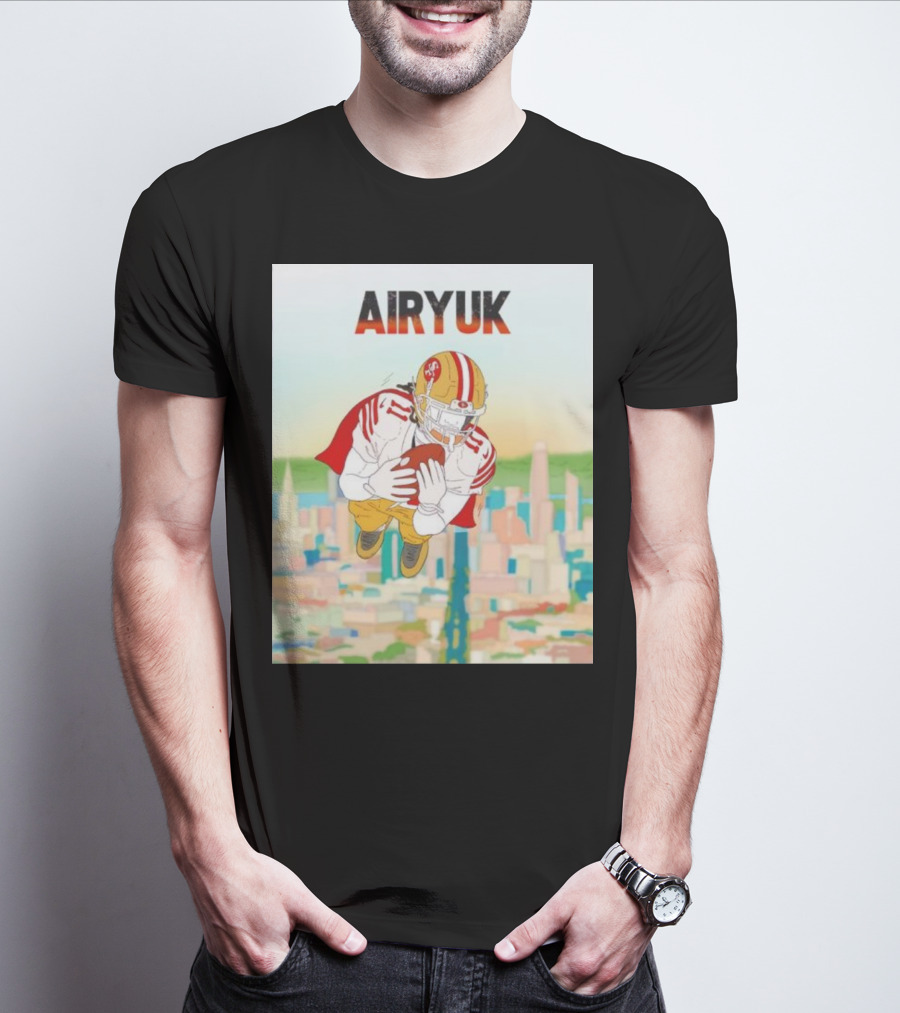 Rita Oak Airyuk San Francisco Football Player Skyline Catching Ball T-Shirt
