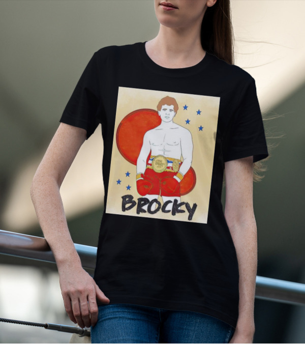 Brocky Boxing Champion Illustration By Rita Oak T-Shirt