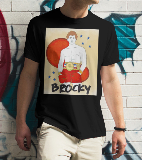 Brocky Boxing Champion Illustration By Rita Oak T-Shirt