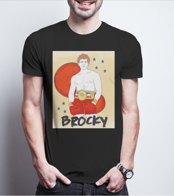 Brocky Boxing Champion Illustration By Rita Oak T-Shirt