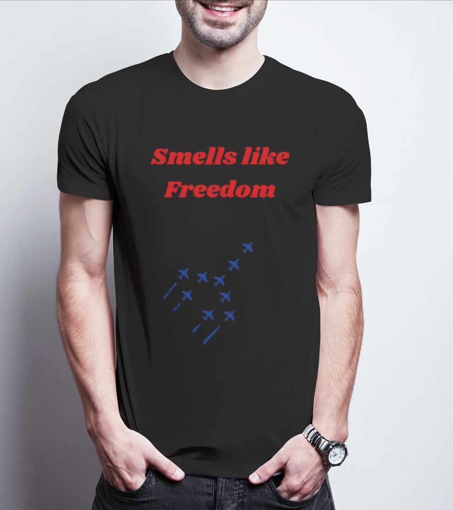 Smells Like Freedom DD214 Military Jets Formation T-Shirt
