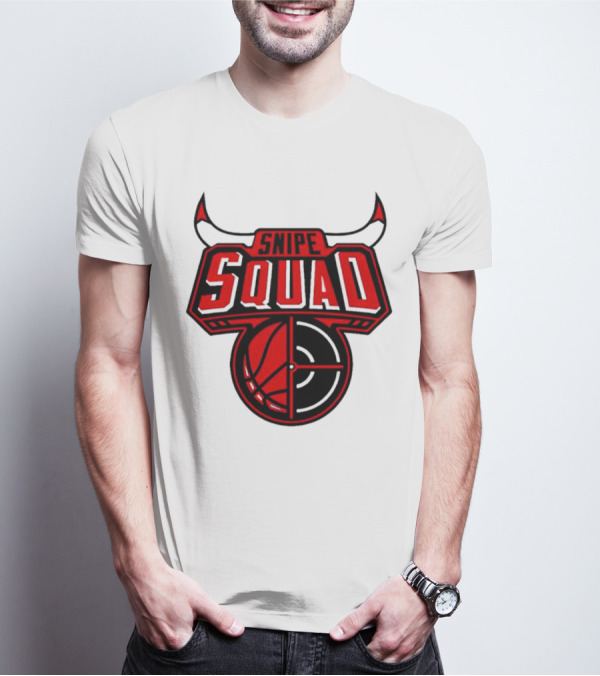 Snipe Squad Bulls Inspired Basketball Target T-Shirt