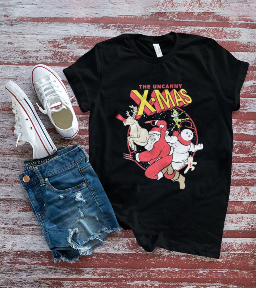 The Uncanny X-Mas Santa Snowman Reindeer Comic T-Shirt